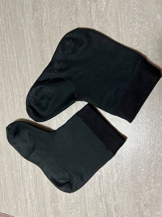 Calze tecniche termiche invernali nere, ciclismo.