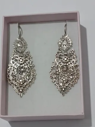 Brincos Rainha Prata 925 Filigrana Portuguesa