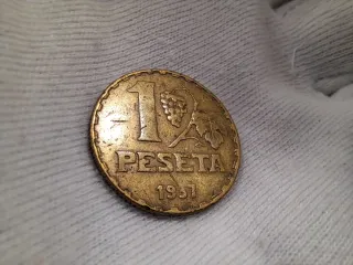 Moneda 1 Peseta 1937 II República Española
