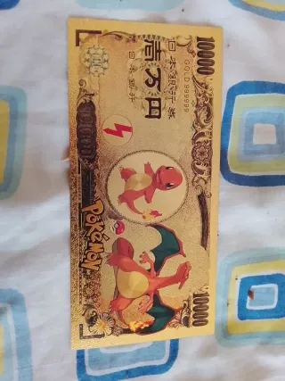 Billete Pokémon 10000 Gold Charmander