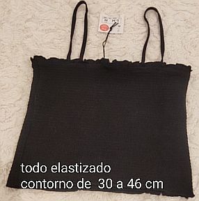 Top elástico tirantes negro