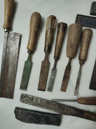 Lote herramientas carpintero antiguas