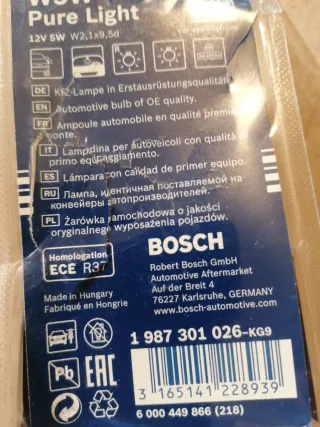 Lampadine Bosch Pure Light 2 pezzi