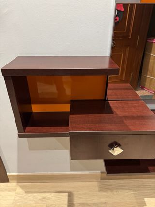 Recibidor Diseño Espejo Madera y Cristal