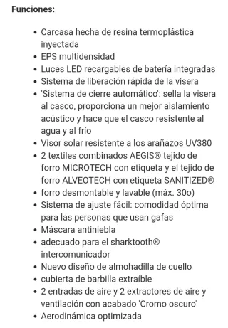 Casco Shark Negro Talla XL NUEVO