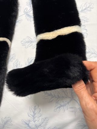 Bufanda Piel Ecológica Negra y Blanca