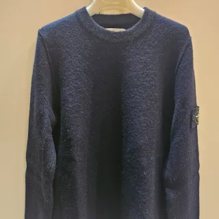 Maglione originale Stone Island Blu e nero in Lana