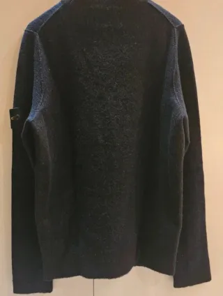 Maglione originale Stone Island Blu e nero in Lana