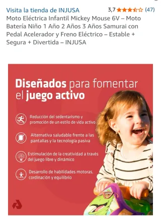 Moto Eléctrica Infantil Mickey