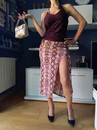 CONJUNTO TOP MANGO+ FALDA PITÓN