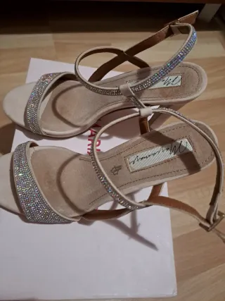 Sandalias Mariamare Nude Talla 39 Brillantes