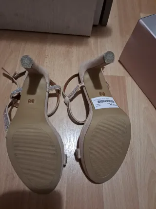 Sandalias Mariamare Nude Talla 39 Brillantes