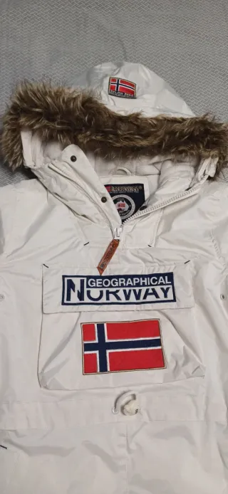 2 Abrigos Geographical Norway, Blanco y negro, T.S