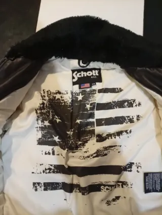 Chaqueta Cuero Schott Negra