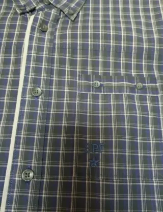 Camisa Springfield cuadros azul y blanco