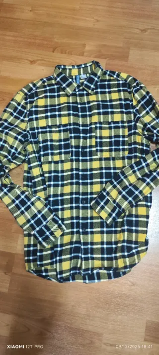 Camisa H&M cuadros franela M