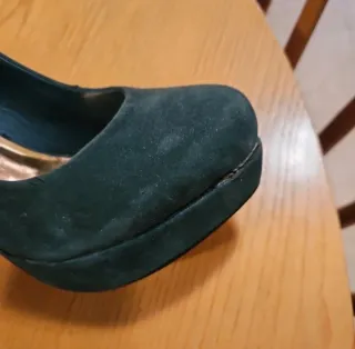 Scarpe con tacco verde donna