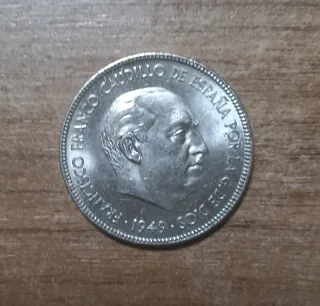 Error monedas 5pts España 1949*49