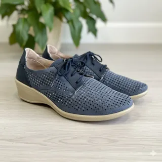 Talla 40 - Zapatos tacón cuña de ante