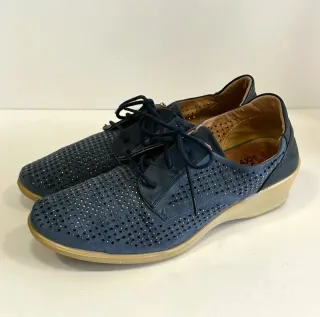 Talla 40 - Zapatos tacón cuña de ante