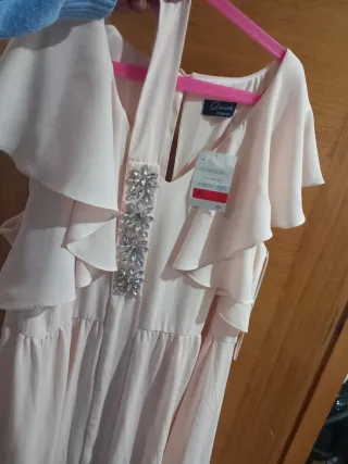 Vestido fiesta C&A rosa talla 48