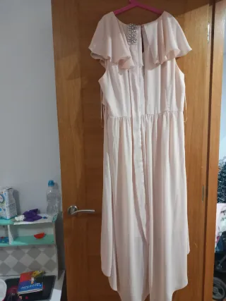 Vestido fiesta C&A rosa talla 48