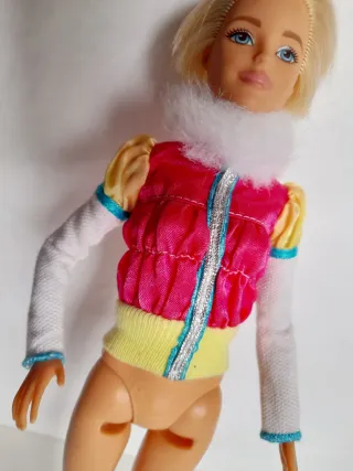 giacca da neve Barbie con collo in pelo