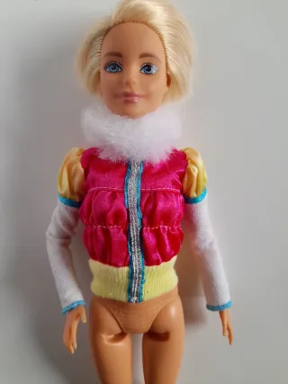giacca da neve Barbie con collo in pelo