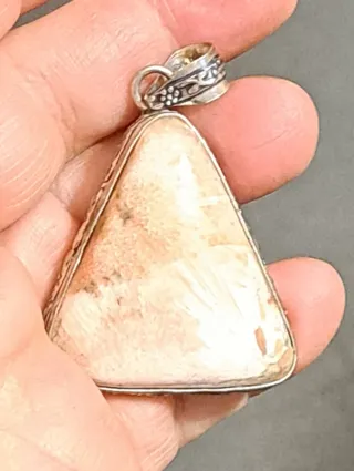 Ciondolo Pietra Scolecite 925 Indiano