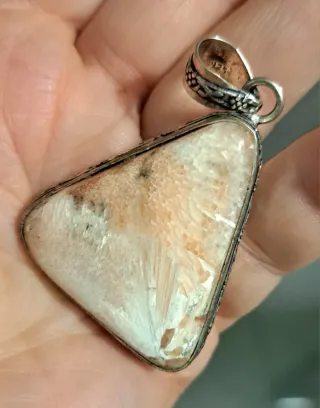 Ciondolo Pietra Scolecite 925 Indiano