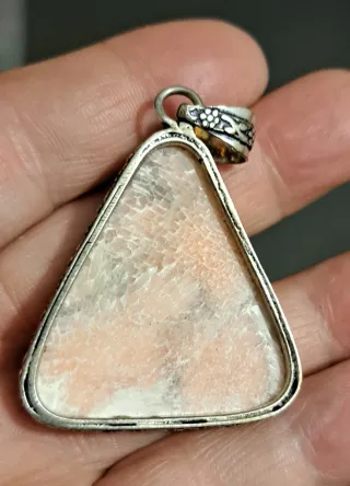 Ciondolo Pietra Scolecite 925 Indiano