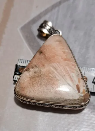 Ciondolo Pietra Scolecite 925 Indiano