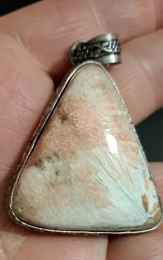 Ciondolo Pietra Scolecite 925 Indiano