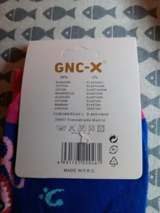 Calcetines GNC-X Pulpos Azul y Rosa Talla 35-40