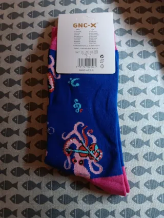 Calcetines GNC-X Pulpos Azul y Rosa Talla 35-40