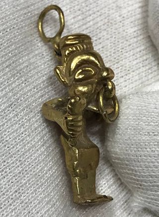 Colgante Indio Tayron Oro Tumbaga Precolombino