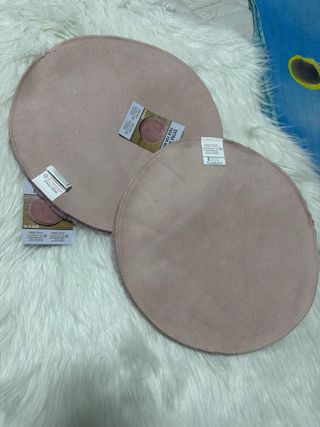 2 Tappeti Rotondi in Pelo Sintetico Rosa