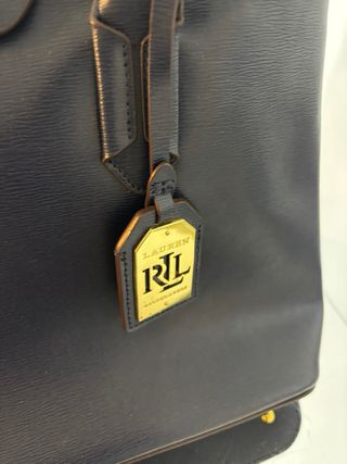 Bolso Piel Azul Marino Ralph Lauren