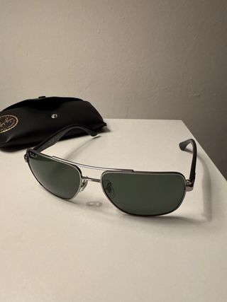 Gafas Ray-Ban Aviator Verdes y Plateadas