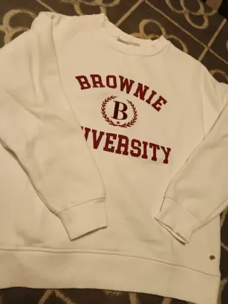 Sudadera Brownie University Blanca