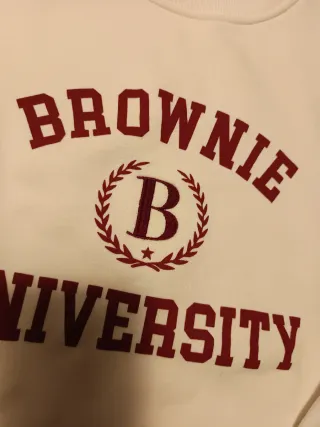 Sudadera Brownie University Blanca