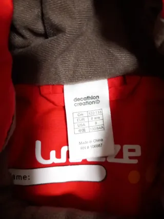 Tuta da sci per bambini rossa