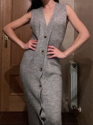 Vestido chaleco lana/alpaca MSCH Copenhagen Gris