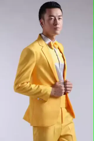 Traje Amarillo Chaqueta y Pantalón