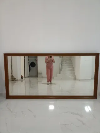 Espejo Grande Madera y Cristal