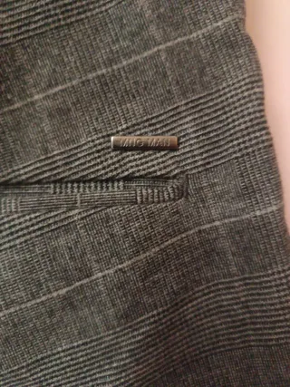 Pantalón vestir Mango cuadros hombre