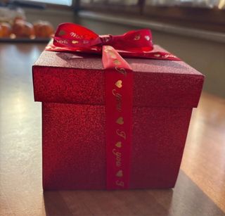 Palla Natale Rossa I love you