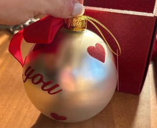 Palla Natale Rossa I love you