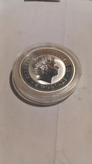 Moneda Australia 2 Onzas Plata Reina Isabel