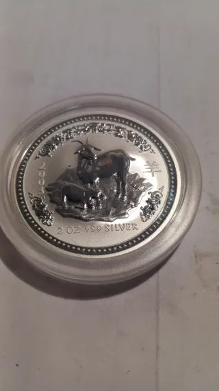 Moneda Australia 2 Onzas Plata Reina Isabel